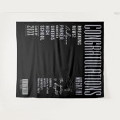 Unique Black Congratulations Grad Magazine Welcome Wandteppich (Vorderseite (Horizontal))