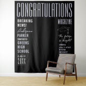 Unique Black Congratulations Grad Magazine Welcome Wandteppich (Beispiel)