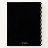Unique Black White Monogram Logo Notizblock (Rückseite)
