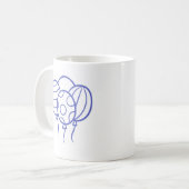 Unique Blue Balloon Kaffeetasse (Vorderseite Links)