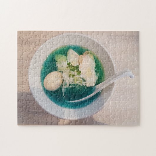 Unique Blue Chicken Egg Ramen in Tokio, Japan Puzzle (Horizontal)