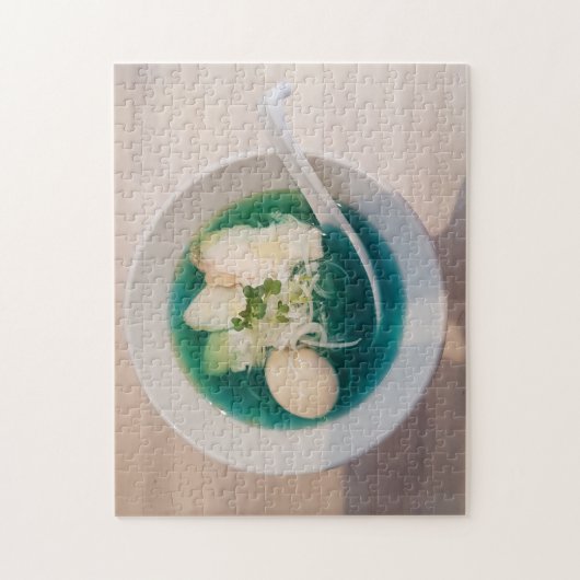 Unique Blue Chicken Egg Ramen in Tokio, Japan Puzzle (Vertikal)