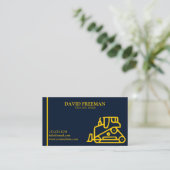 Unique Blue Construction Equipment Bulldozer Visitenkarte (Stehend Vorderseite)