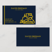 Unique Blue Construction Equipment Bulldozer Visitenkarte (Vorne/Hinten)