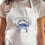 Unique Blue Crab Boil Schürze<br><div class="desc">Diese erwachsene Schürze ist mit einer Krabbe in Wasserblau ausgestattet. Verwenden Sie die Vorlagenfelder,  um Ihren benutzerdefinierten Text hinzuzufügen. Um passende Objekte zu sehen,  besuchen Sie www.zazzle.com/dotellable Einzigartige Kunst und Design von Victoria Grigaliunas of Do Tell A Belle.</div>