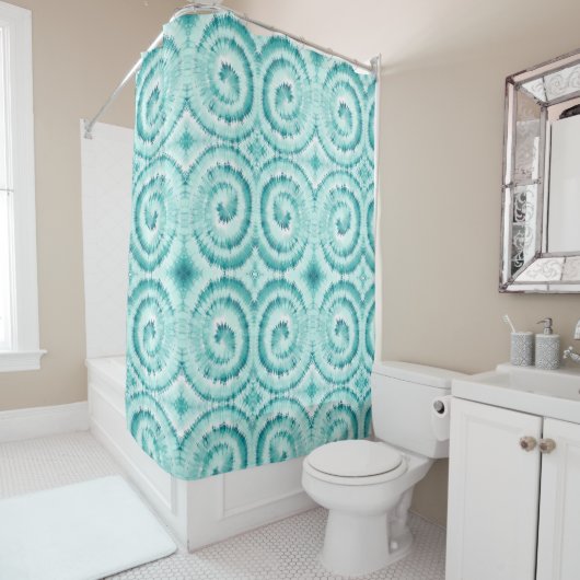 Unique Blue Swirl Muster Duschvorhang (Beispiel)