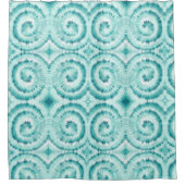 Unique Blue Swirl Muster Duschvorhang (Vorderseite)