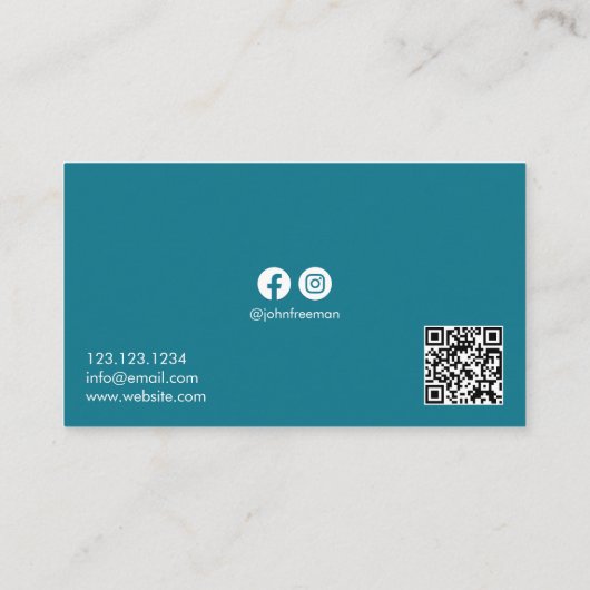 Unique Blue Waves Beach Fotograf Visitenkarte (Rückseite)