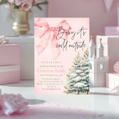 Unique Bow Girl's Baby Shower in the Winter Einladung