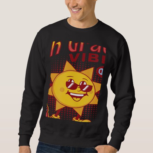 Unique Boys 8th Grade Vibes Only Back To School Ki Sweatshirt (Vorderseite)