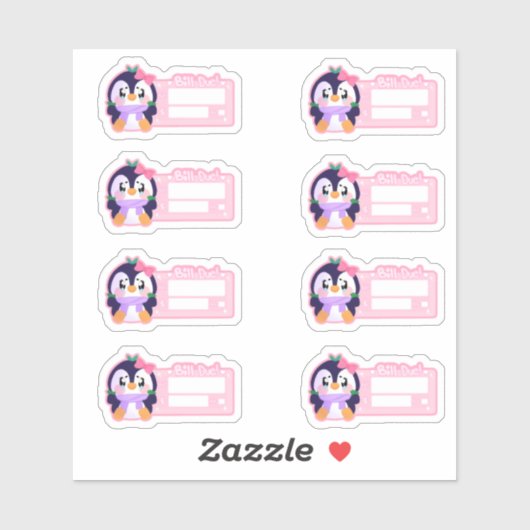 Unique Broke Niedlich Pinguin Aufkleber (Blatt)