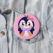 Unique Broke Niedlich Pinguin Button (Beispiel)