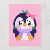 Unique Broke Niedlich Pinguin Postkarte (Vorderseite)