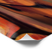 Unique Brown Abstract Marble Liquified Wall Art Poster (Ecke)