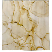 Unique Brown Beige Earth Tone Abstrakt Duschvorhang (Vorderseite)