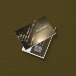 Unique Brown Software Tech Beruflich QR Code Visitenkarte