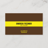 Unique Brown & Yellow Face Painter Artist Visitenkarte (Rückseite)