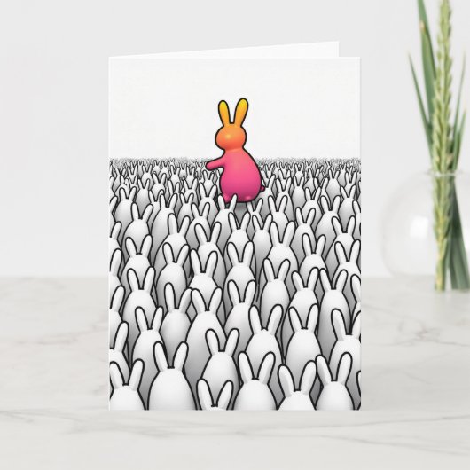 Unique Bunny Art Card Karte (Vorderseite)