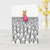 Unique Bunny Art Card Karte (Gelbe Blume)
