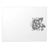 Unique Butterfly Coloring Pages Notepad Notizblock (Vorderseite)