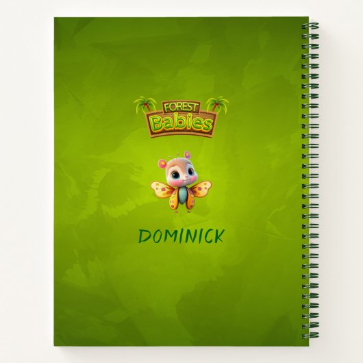 Unique Butterfly Girl Whimsical Cartoon Graphic 🦋 Notizblock (Rückseite)