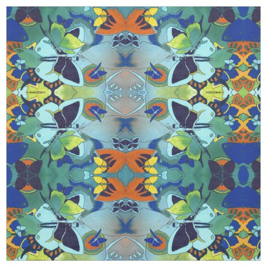 Unique Butterfly Mosaik Collage Pima Baumwolle Stoff (Muster)