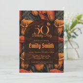 Unique Call Lilies Accent First Birthday Gift Einladung (Stehend Vorderseite)