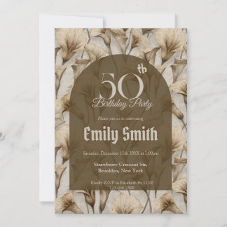 Unique Call Lilies Aesthetic Romantic Party Einladung