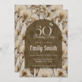 Unique Call Lilies Aesthetic Romantic Party Einladung (Vorne/Hinten)