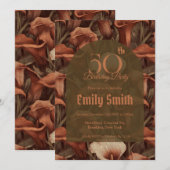 Unique Call Lilies Aesthetic Romantic Party Einladung (Vorne/Hinten)