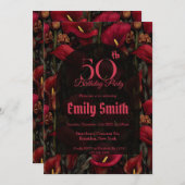 Unique Call Lilies Luxury Outdoor Birthday Einladung (Vorne/Hinten)