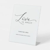 Unique Calligraphy Script-Liebe ist Sweet Sockelschild (Vorderseite)