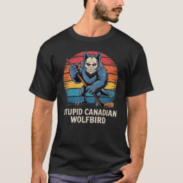 Unique Canadian Humor Art with Vintage Look T-Shirt