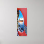 Unique Cargo Ship Nautical Fotografy Lifebuoy Leinwanddruck (Vorderseite)