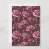 Unique Carnation Accent Milestone Birthday Einladung (Rückseite)