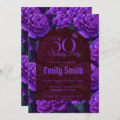 Unique Carnation Floral Kids’ Birthday Einladung (Vorne/Hinten)