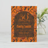 Unique Carnation Sparkle 5Th Birthday Einladung (Stehend Vorderseite)