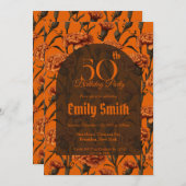 Unique Carnation Sparkle 5Th Birthday Einladung (Vorne/Hinten)