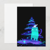 Unique Cat Christmas Cards Feiertagskarte (Vorne/Hinten)