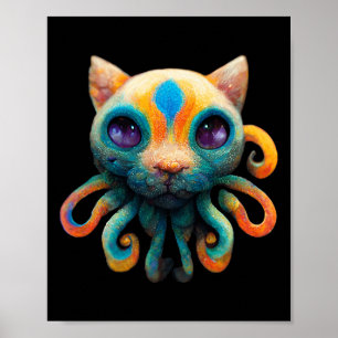 Unique Cat Octopus Genetik - zu Halloween tragen Poster