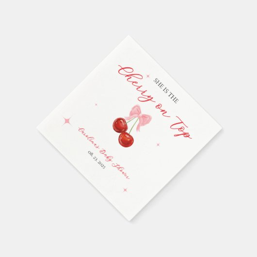 Unique Cherry auf Top Baby Dusche Serviette (Ecke)