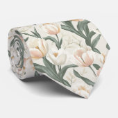 Unique Christmas Gift For Dad Tulip Floral Krawatte (Gerollt)