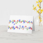 Unique Christmas String Lights Merry Christmas Karte (Gelbe Blume)