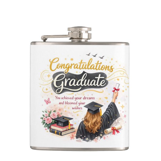 Unique Class of 2026 Graduation Gift Flask Flachmann (Vorderseite)