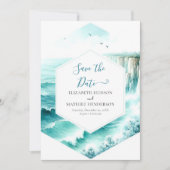 Unique Cliff Nautical Wedding Save The Date (Vorderseite)