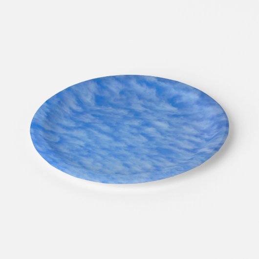 Unique Clouds Paper Plate Pappteller (Schrägansicht)