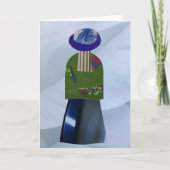 Unique Collage Earth Mama Blue Blank Karte (Vorderseite)