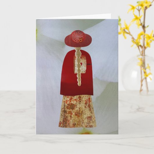 Unique Collage Earth Mama Emily Blank Karte (Gelbe Blume)