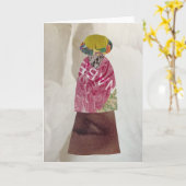 Unique Collage Earth Mama Sloane Blank Karte (Gelbe Blume)