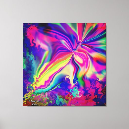 Unique Colorful Abstract Marble Liquified Wall Art Leinwanddruck (Vorderseite)